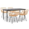 vidaXL 5-delige Tuinset poly rattan