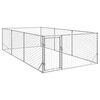 vidaXL Hondenhok voor buiten met deur 2x4x1 m gegalvaniseerd staal
