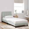 vidaXL Bedframe zonder matras "Hanko" 90x190 cm fluweel lichtgrijs