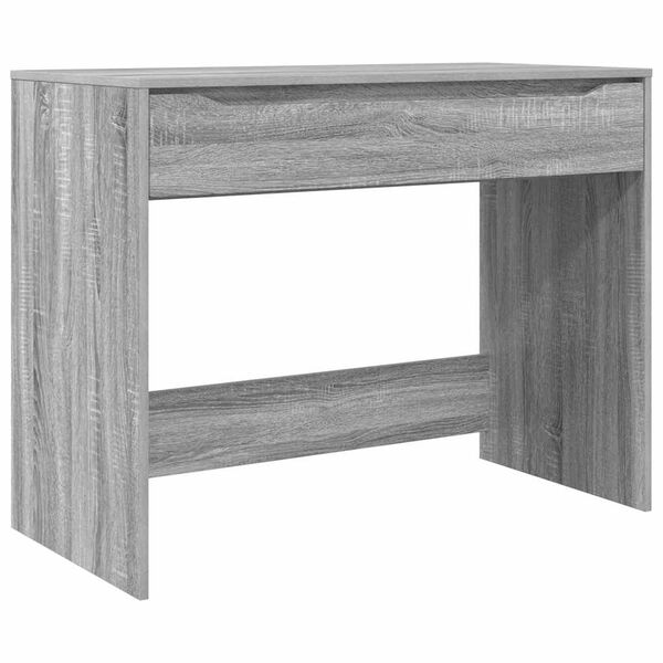 vidaXL Bureau met lade Grijs Sonoma 100 x 50 x 78 cm Bewerkt hout