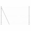vidaXL Hek met Paal Zilver 1,5 x 10 m Staal
