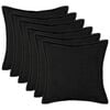 vidaXL Kussensloop 6 st HOUTEN Zwart 30 x 30 cm Boucl&eacute;