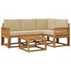 vidaXL Buiten bankenset 5 st Natuurlijk en Beige Polyester