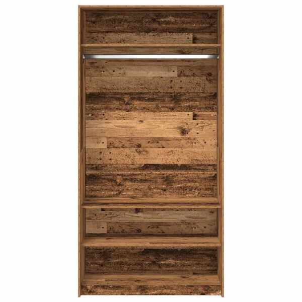 vidaXL Kledingkast 100x50x200 cm bewerkt hout oud hout