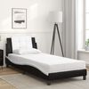vidaXL Bedframe zonder matras "Zadar" kunstleer zwart en wit 90x190 cm