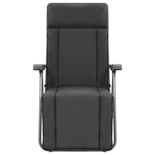 vidaXL Tuinstoelen met kussen inklapbaar 2 st grijs