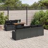 vidaXL Tuin Sofa Set met kussen 8 pcs Zwart