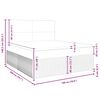 vidaXL Boxspring met matras stof donkergrijs 180x200 cm
