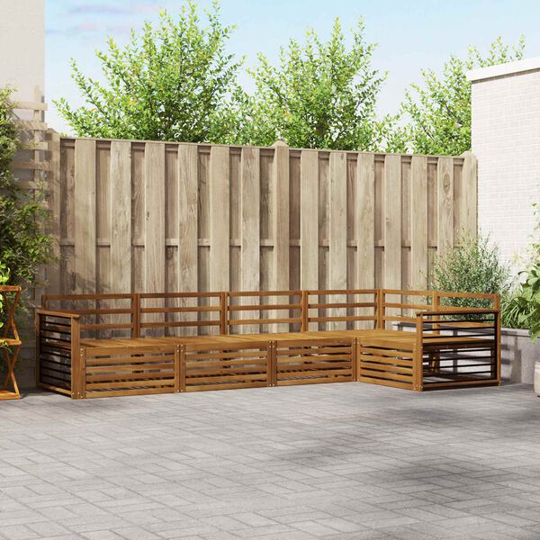 vidaXL Buiten bankenset 5 pcs Naturel Massief Acaciahout