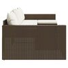 vidaXL 2-delige Loungeset met kussens poly rattan bruin