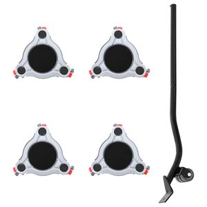 vidaXL Meubelrollers 4 st met lifter 14,5x13,5x4 cm staal 400 kg