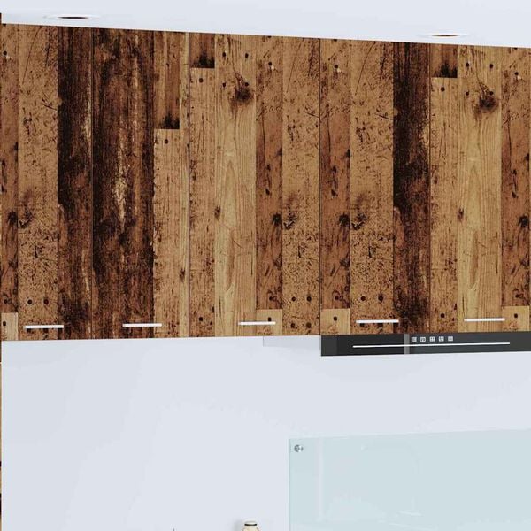 vidaXL Hangkast Oude Hout en Wit 40 x 31 x 80 cm Bewerkt hout