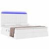 vidaXL Opbergbed met LED met opslag Puur Wit 180 x 200 cm Kunstleer