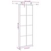 vidaXL Schuifdeur met beslag 76x205 cm ESG-glas en aluminium