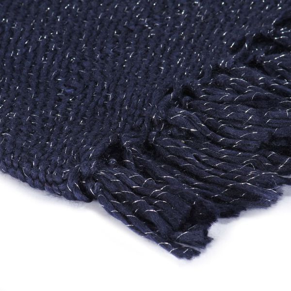 vidaXL Plaid 220x250 cm lurex marineblauw