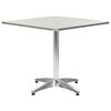 vidaXL Tuintafel 80x80x70 cm aluminium zilverkleurig