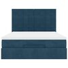 vidaXL Ottoman bed met matrassen en LED's 140x200cm fluweel