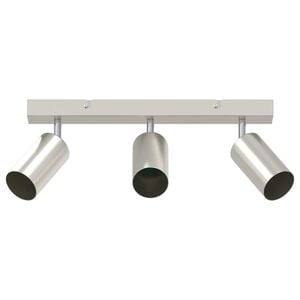 vidaXL Plafondspot met schijnwerpers Nikkel 38 x 6 x 16 cm Metaal