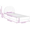 vidaXL Bedframe voor kinderen met hoofdbord Roze 90 x 190 cm Fluweel
