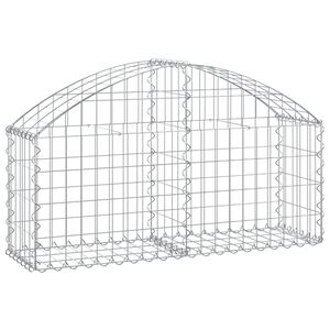vidaXL Schanskorf gewelfd 100x30x40/60 cm gegalvaniseerd ijzer