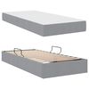 vidaXL Opbergbed met matras Lichtgrijs 100 x 200 cm Polyester