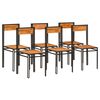 vidaXL Eetkamerstoelen 6 st massief acaciahout