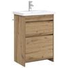 vidaXL Badkamermeubelset Artisanaal eiken 61 x 40 x 84,5 cm