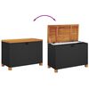 vidaXL Tuinbox 80x40x48 cm poly rattan en acaciahout zwart