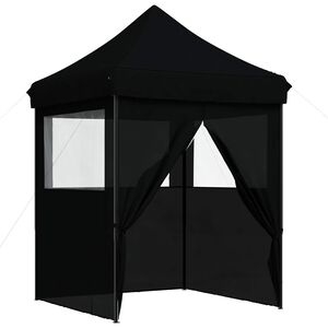 vidaXL Partytent 200 x 200 x 306 cm Zwart Oxford Stof