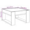 vidaXL Salontafel met Infinity LED 50x53x30 cm zwart