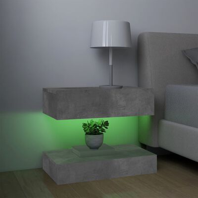 vidaXL Tv-meubelen 2 st met LED-verlichting 60x35 cm betongrijs
