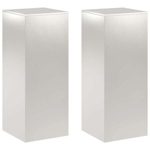 vidaXL Plantenstandaard 2 pcs zilver 40 x 40 x 100 cm Staal