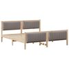 vidaXL Bedframe Bruin en taupe 180 x 200 cm Massief grenenhout