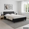 vidaXL Bedframe kunstleer zwart 140x200 cm