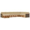 vidaXL Buiten bankenset met kussen 8 pcs Natuurlijk en Beige