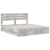 vidaXL Bedframe met lade Beton Grijs 200 x 200 cm Ingenieurshout
