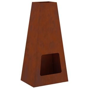 vidaXL Vuurkom Roestkleurig 50 x 35 x 100 cm weervast staal
