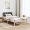 vidaXL Bedframe Bruin en donkergrijs 90 x 200 cm Massief grenenhout