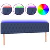 vidaXL Hoofdbord LED 180x7x78/88 cm stof blauw