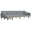 vidaXL Slaapbank L-vormig 275x140x70 cm stof lichtgrijs