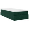 vidaXL Ottoman bed met matras 90x200cm fluweel donkergroen