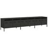 vidaXL Tv-meubel 202x39x43,5 cm koudgewalst staal zwart