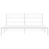 vidaXL Bedframe met hoofdbord metaal wit 183x213 cm