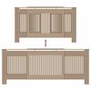vidaXL Radiatorafdekking 2 pcs Bruin 205 x 20,5 x 81,5cm Bewerkt hout