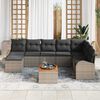 vidaXL Tuin Sofa Set 9 pcs Grijs