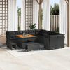 vidaXL Tuin Sofa Set met kussen 13 pcs Zwart poly rattan
