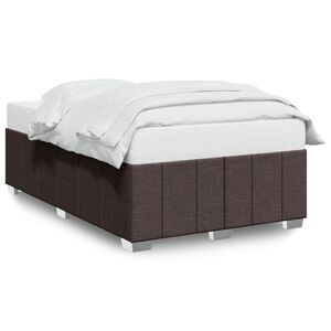 vidaXL Bedframe zonder matras 120x190 cm stof donkerbruin