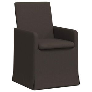 vidaXL Eettafelstoelen 2 st Linnen Donkergrijs 57 x 67 x 95 cm