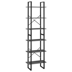 vidaXL Opbergrek 60x30x210 cm bewerkt hout grijs