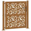 vidaXL Poort met bladontwerp 100x100 cm weervast staal